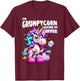 I'm a GrumpyCorn Before My Coffee Funny Coffee Lover , black T-Shirt - T-Shirt | Maroon
