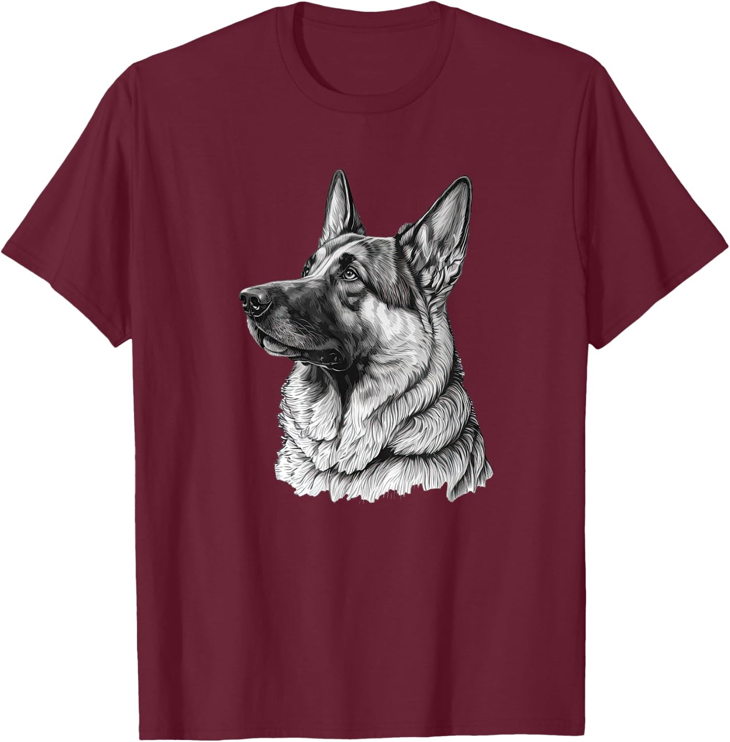 Funny German shepherd Dog T-Shirt - T-Shirt | Maroon