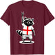 Englische Flagge Waschbär Lustig England T-Shirt - T-Shirt | Maroon