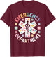Emergency Nurse Easter Emergency Department ER Nurses Bunny T-Shirt - T-Shirt | Maroon