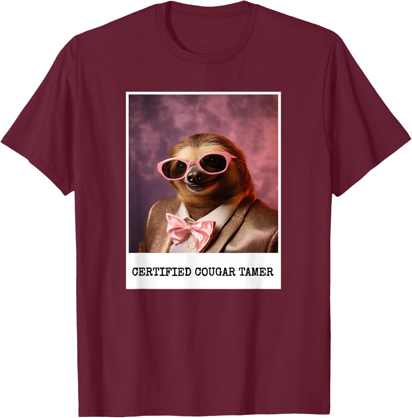 Cougar Bait I Love Older Women Certified Cougar Tamer T-Shirt - T-Shirt | Maroon