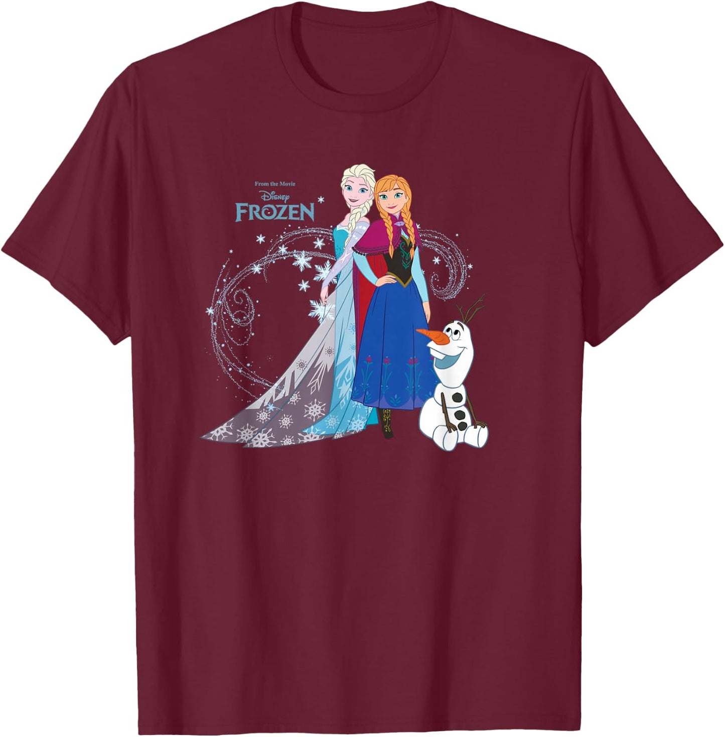 Disney Frozen Sisters , black T-Shirt - T-Shirt | Maroon