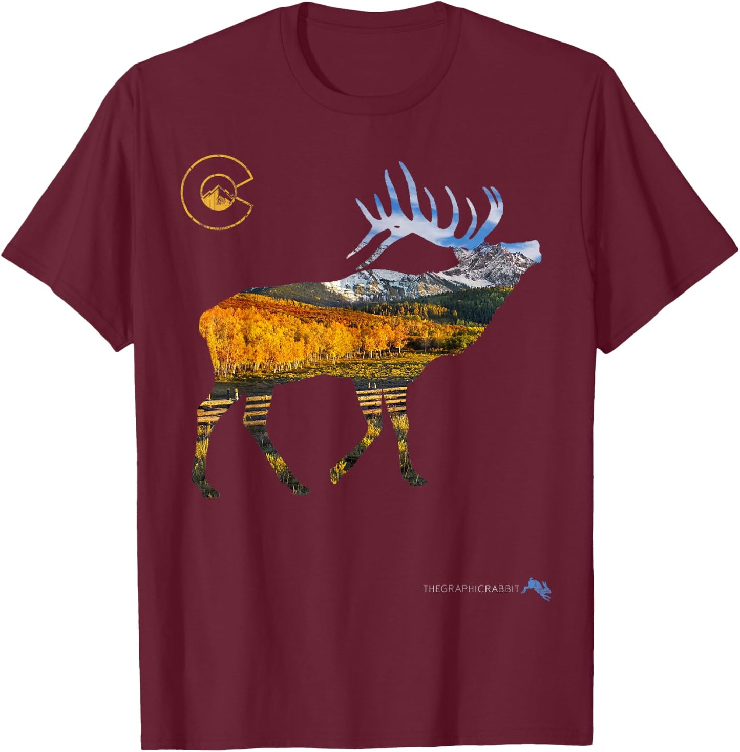 Colorado Elk Hunting T-Shirt - T-Shirt | Maroon