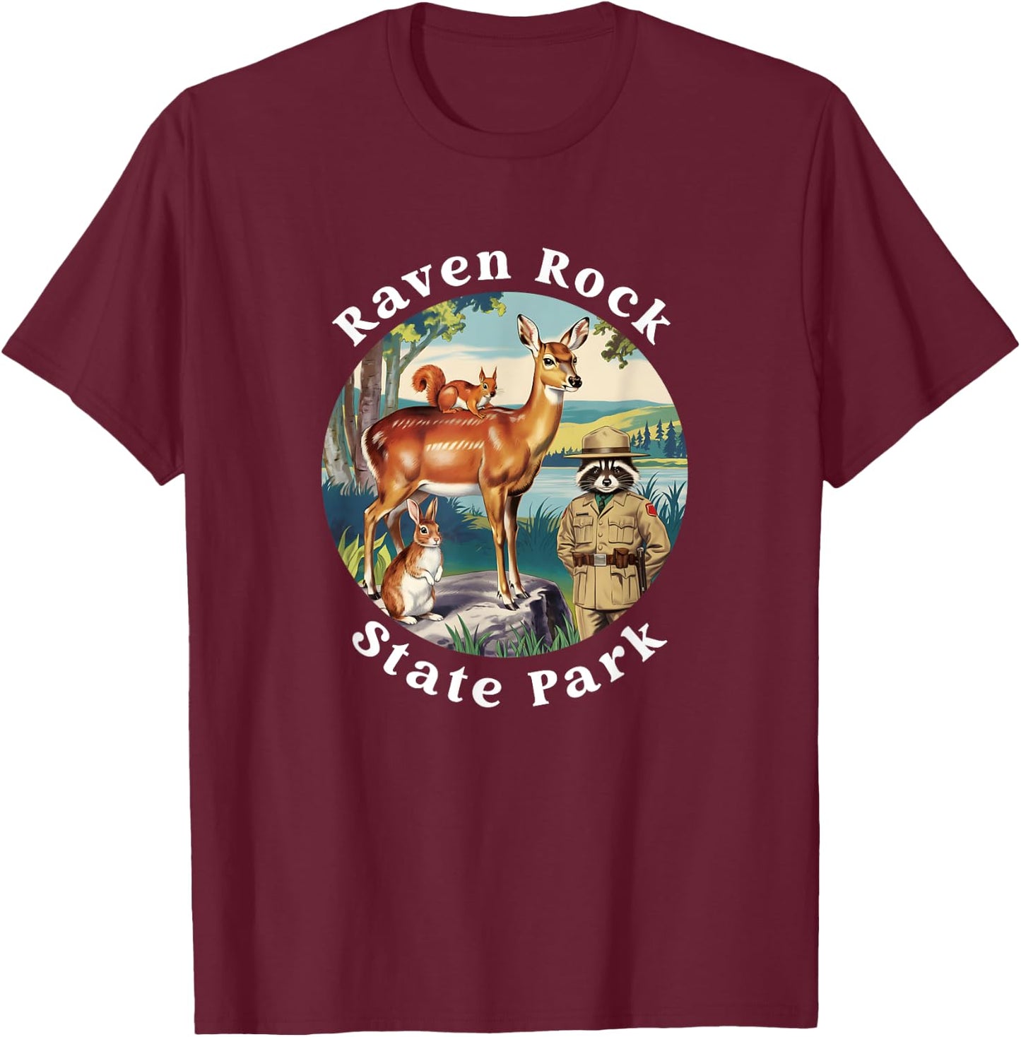 Retro Raven Rock State Park North Carolina Vacation Souvenir T-Shirt - T-Shirt | Maroon