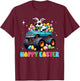 Funny Boys Happy Easter Monster Truck Easter Eggs Toddler T-Shirt - T-Shirt | Maroon