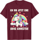 Big Sister Gifts Siblings Girls Birth Unicorn T-Shirt - T-Shirt | Maroon