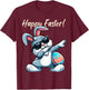 Dabbing Rabbit Easter Eggs Dab Boys Girls Kids Bunny T-Shirt - T-Shirt | Maroon