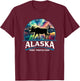 Port Protection Alaska Aurora Borealis Moose Souvenir T-Shirt - T-Shirt | Maroon