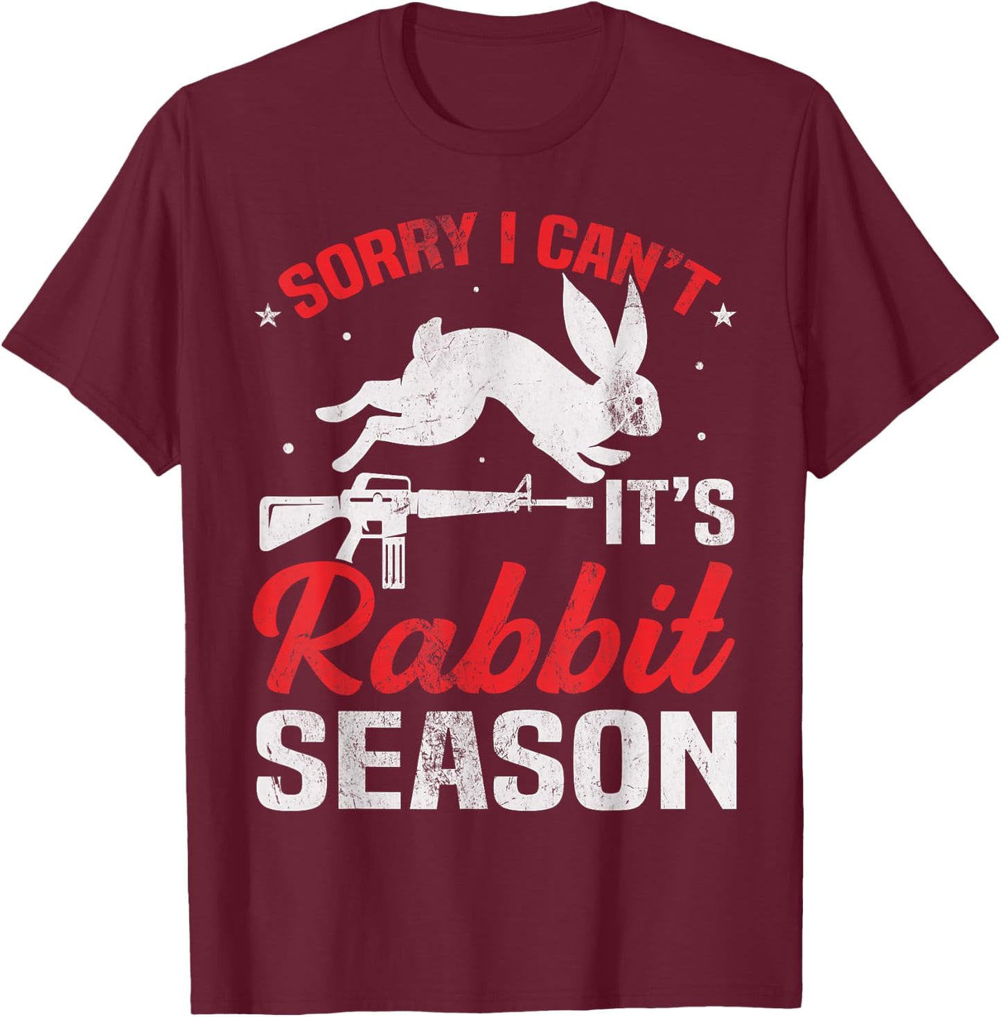 Rabbit Hunting T-Shirt - T-Shirt | Maroon