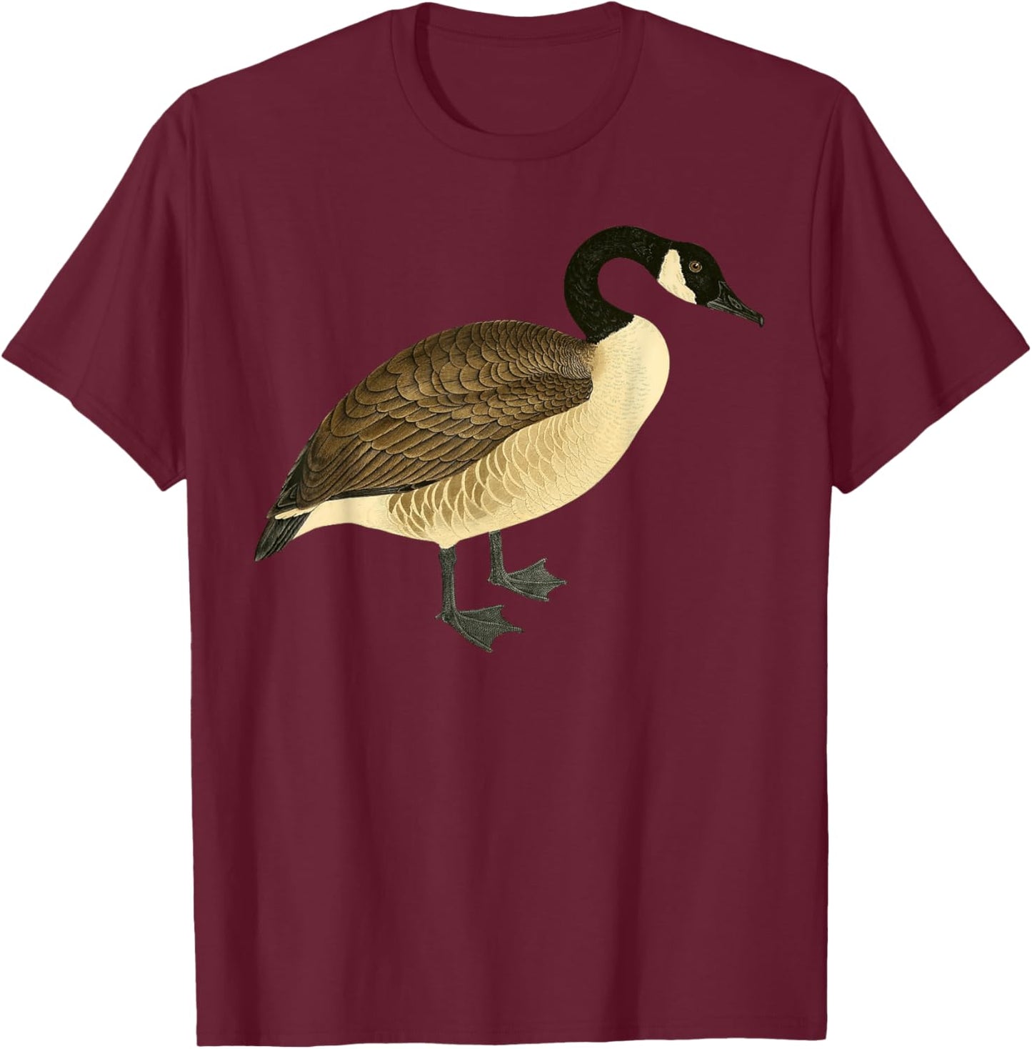 Goose Bird Cute Vintage Graphic Canadian Goose T-Shirt - T-Shirt | Maroon