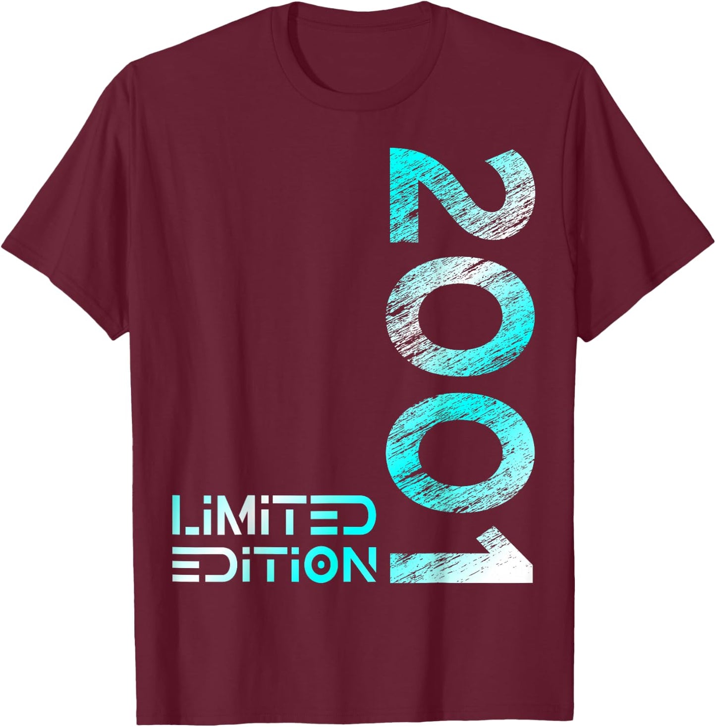 25. Geburtstag Limited Edition Jahrgang 2001 Mann Frau T-Shirt - T-Shirt | Maroon