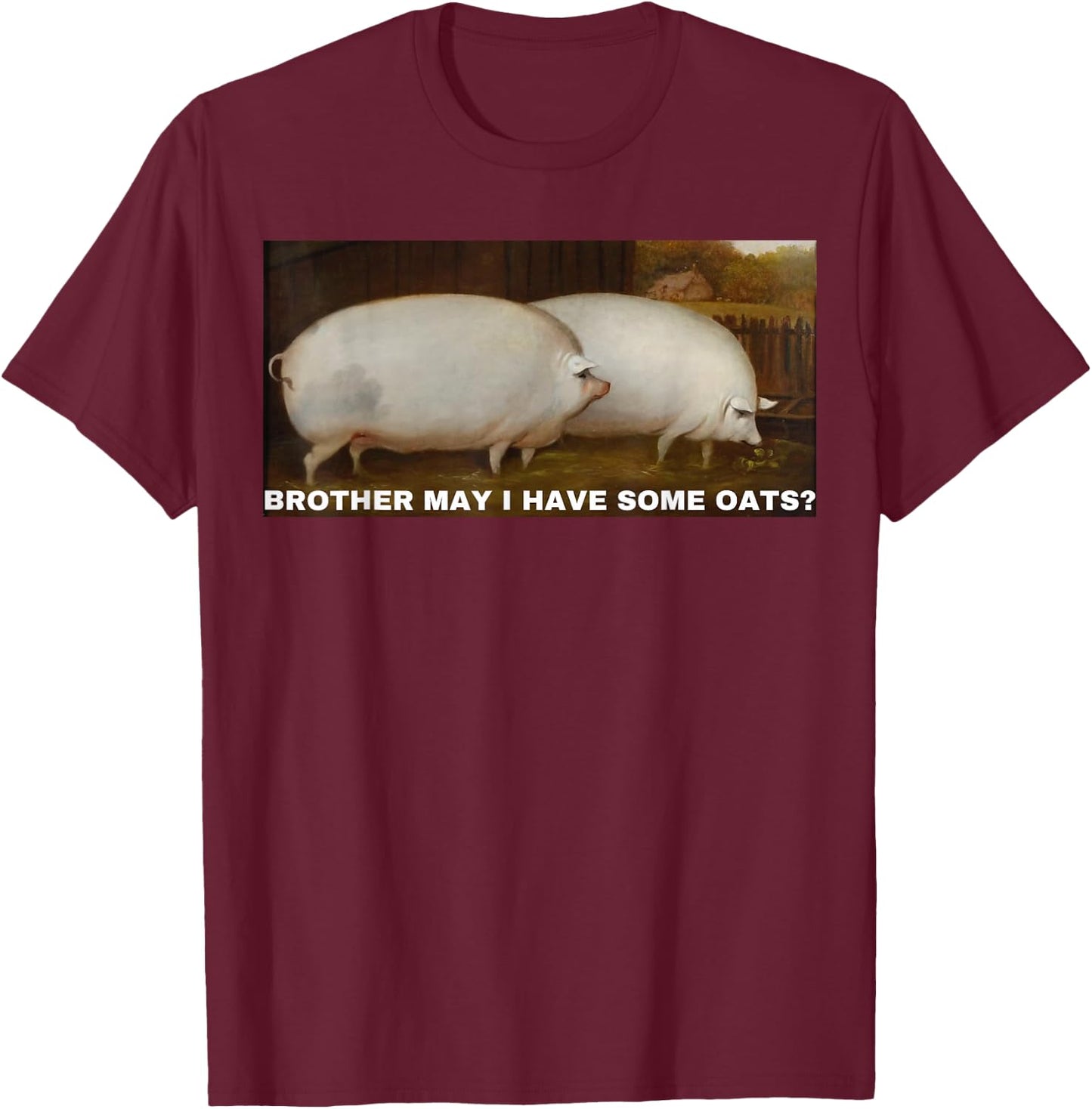 Brother May I Have Some Oats T-Shirt - T-Shirt | Maroon