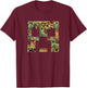 Minecraft Creeper Big Face Collage , Black T-Shirt - T-Shirt | Maroon