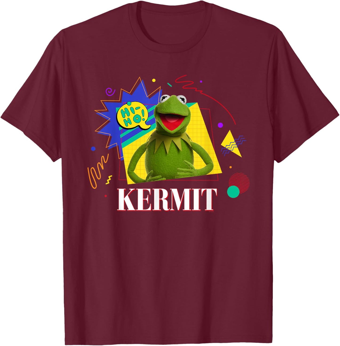 Disney Muppets Kermit the Frog Retro ’90s Muppet Matching T-Shirt - T-Shirt | Maroon