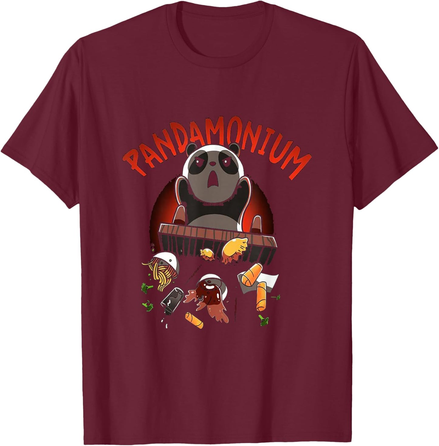 Pandamonium T-Shirt - T-Shirt | Maroon