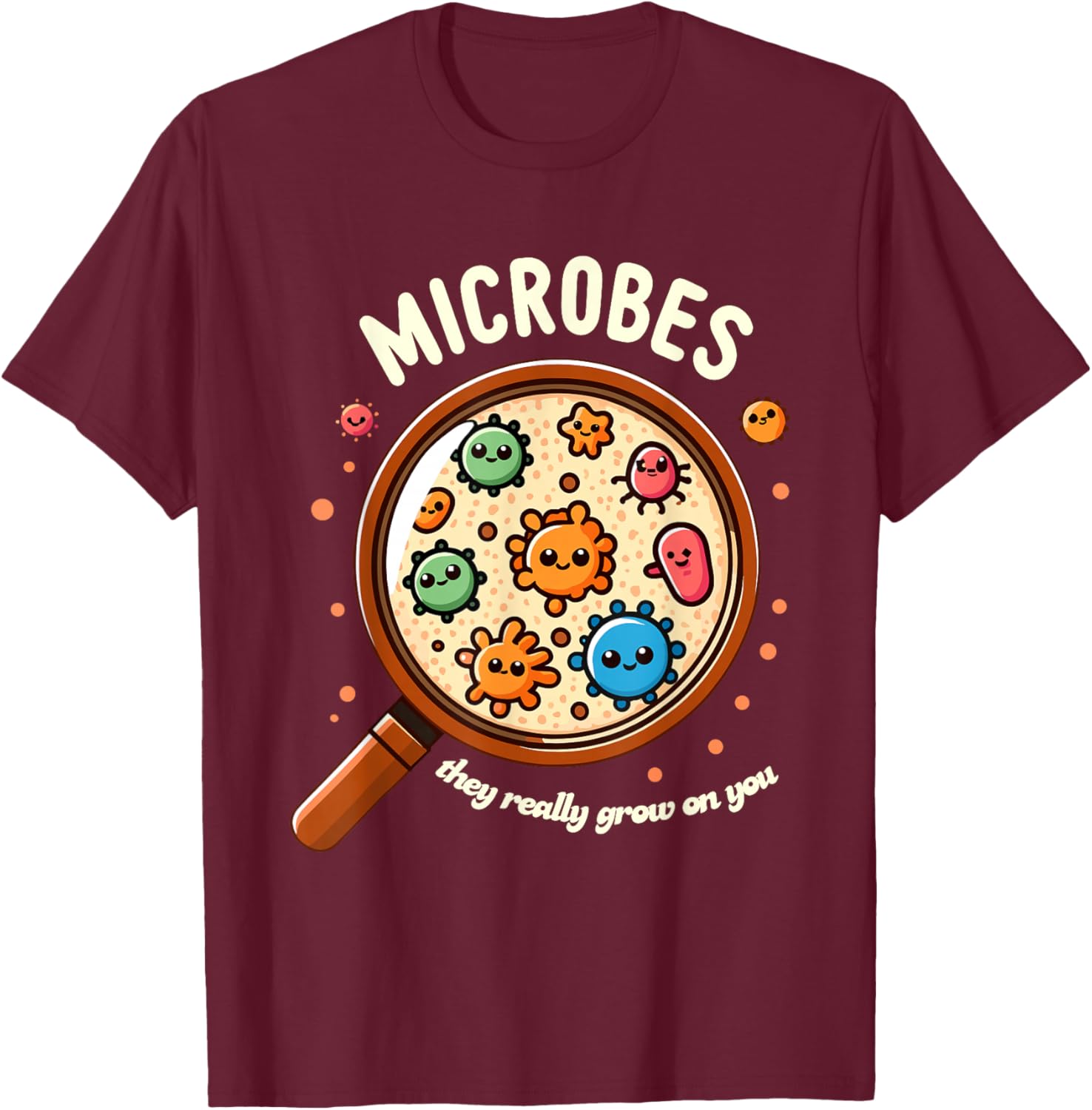 Biologist Microbiologist Microbiology Lab Staph Biology T-Shirt - T-Shirt | Maroon