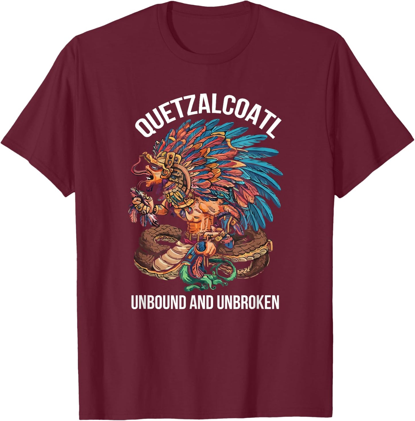 Aztec God Aztec Culture Mayan Indigenous Quetzalcoatl T-Shirt - T-Shirt | Maroon