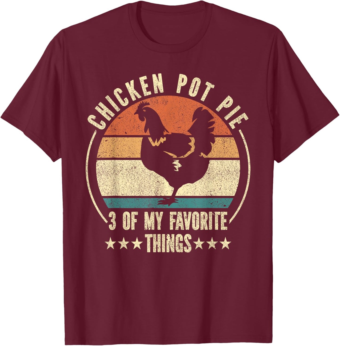 Vintage Chicken Pot Pie T-Shirt - T-Shirt | Maroon