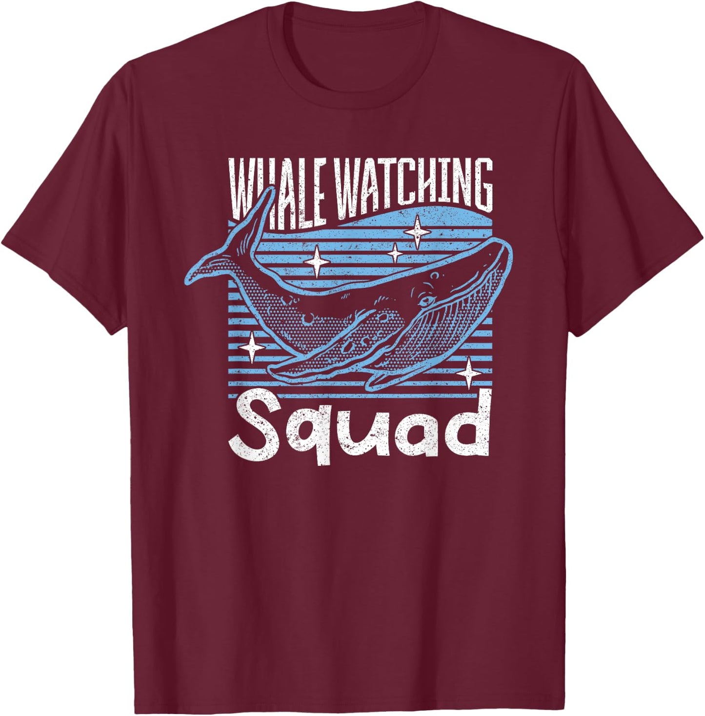 Whale Watching Squad Whale Watching T-Shirt - T-Shirt | Maroon