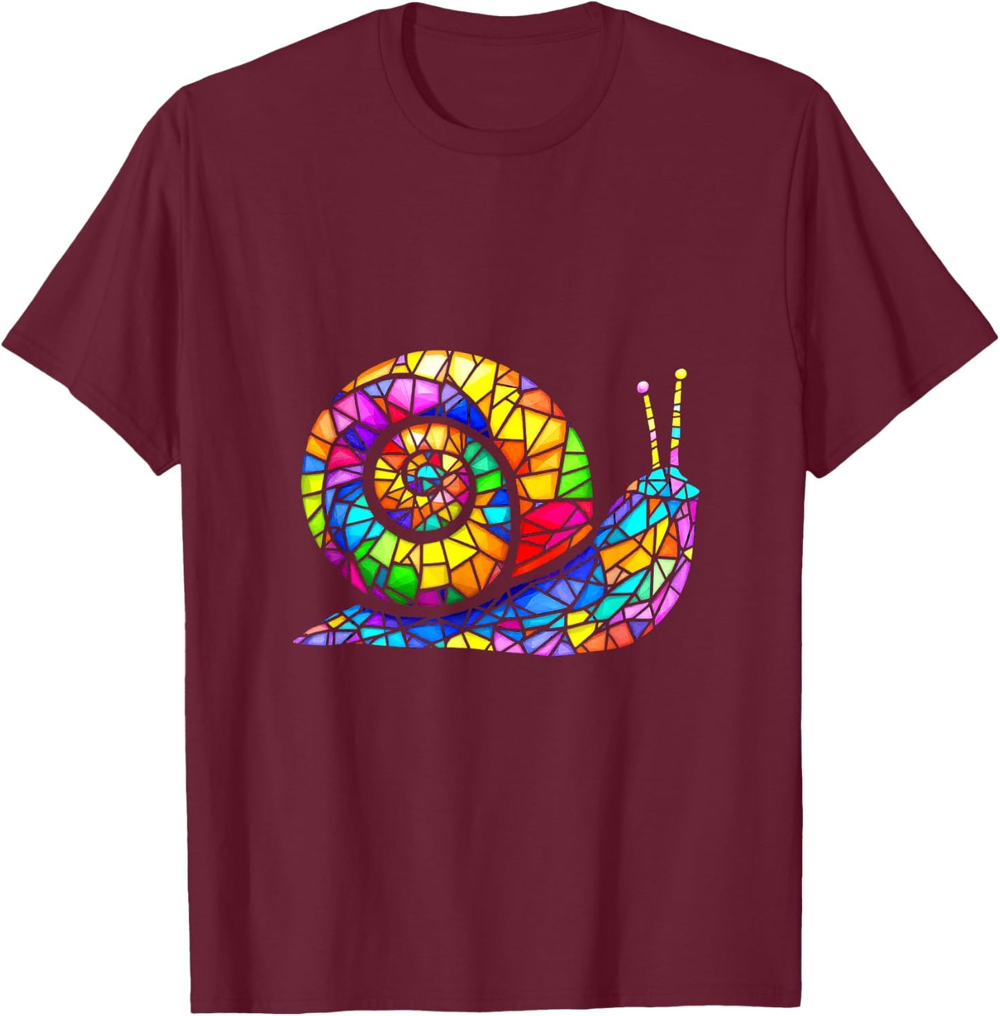 Mosaic Snail T-Shirt - T-Shirt | Maroon