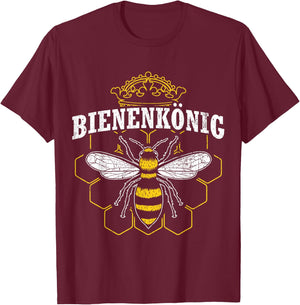 Men's Bee King | Beekeeper Gift Beekeeping Bee Breeder Bee , black, s T-Shirt - T-Shirt | Maroon