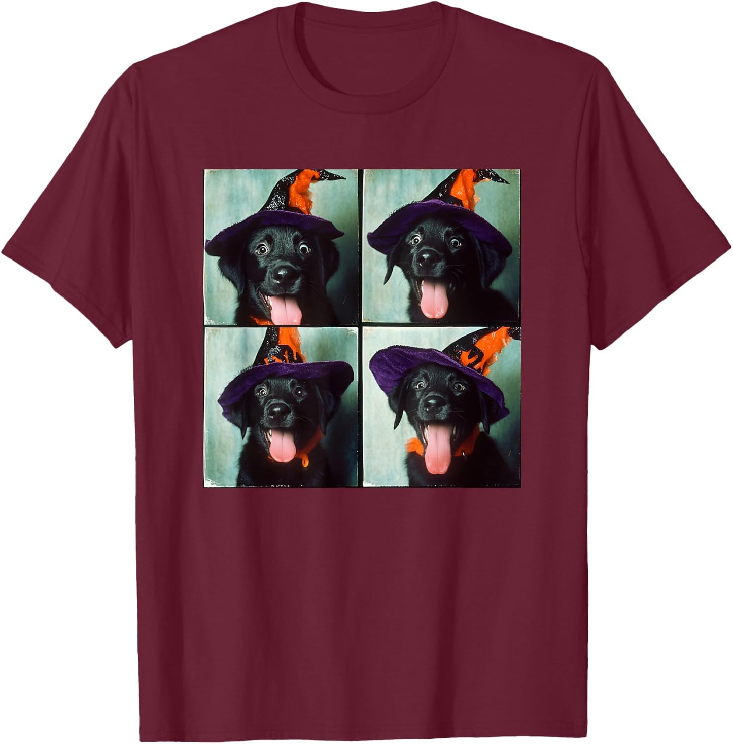 Black Lab Halloween T-Shirt - T-Shirt | Maroon