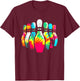 Bowling Pins Tie Dye - Vintage Bowling League Sports Lover T-Shirt - T-Shirt | Maroon