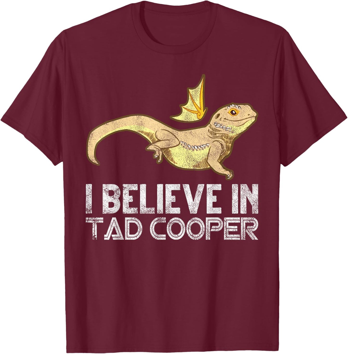 Science Lizard Tad Cooper Fan T-Shirt - T-Shirt | Maroon