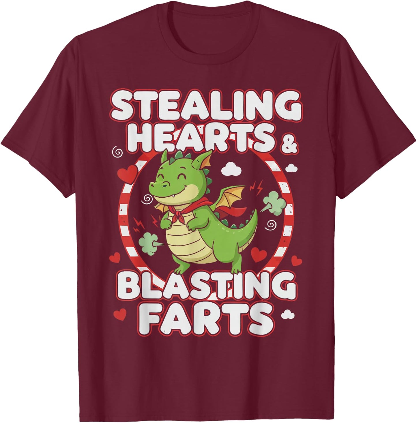 Stealing Hearts and Blasting Farts Cute Kids & Toddler T-Shirt - T-Shirt | Maroon