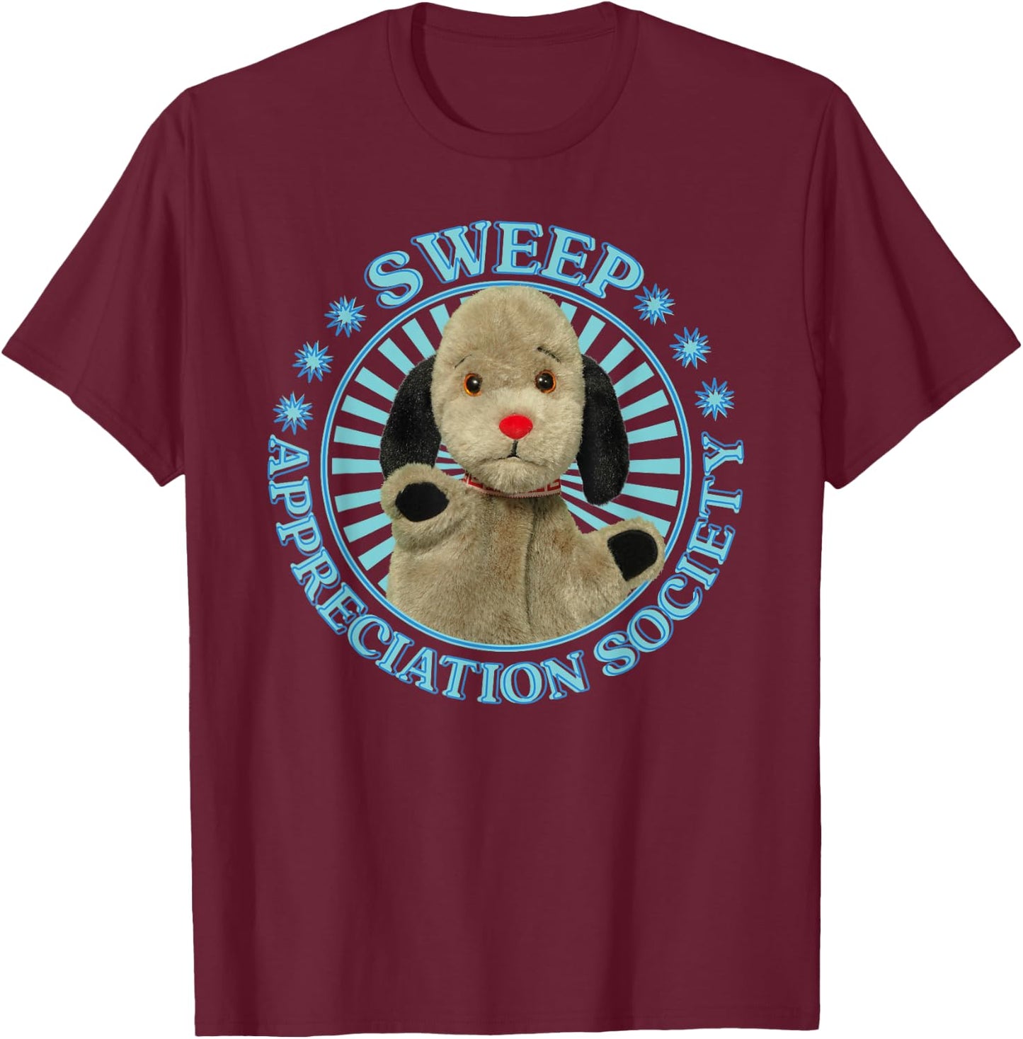 Sooty Sweep Appreciation Society T-Shirt - T-Shirt | Maroon