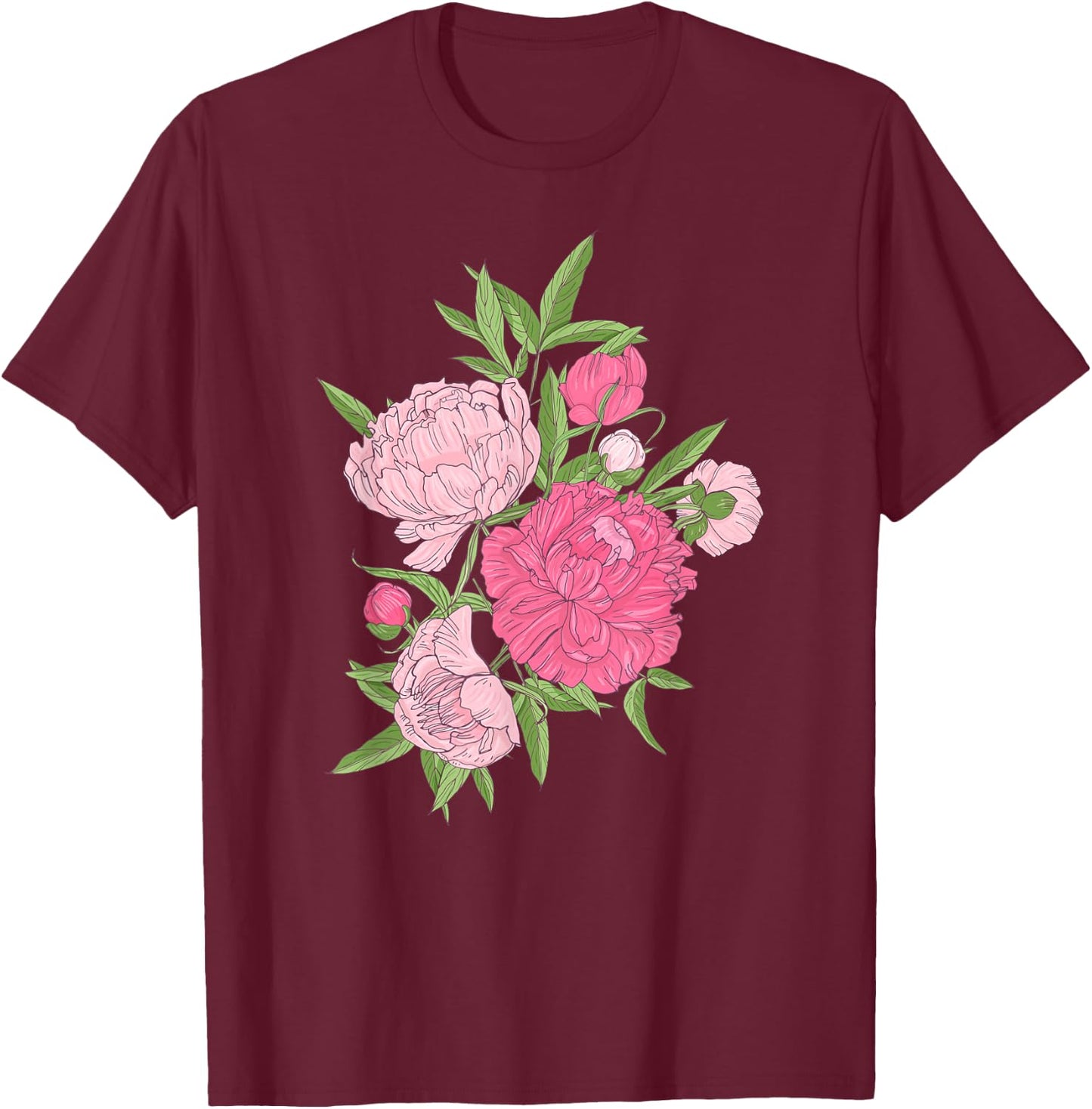 Peony Flower Peony Grower Peony Whisperer Peonies T-Shirt - T-Shirt | Maroon
