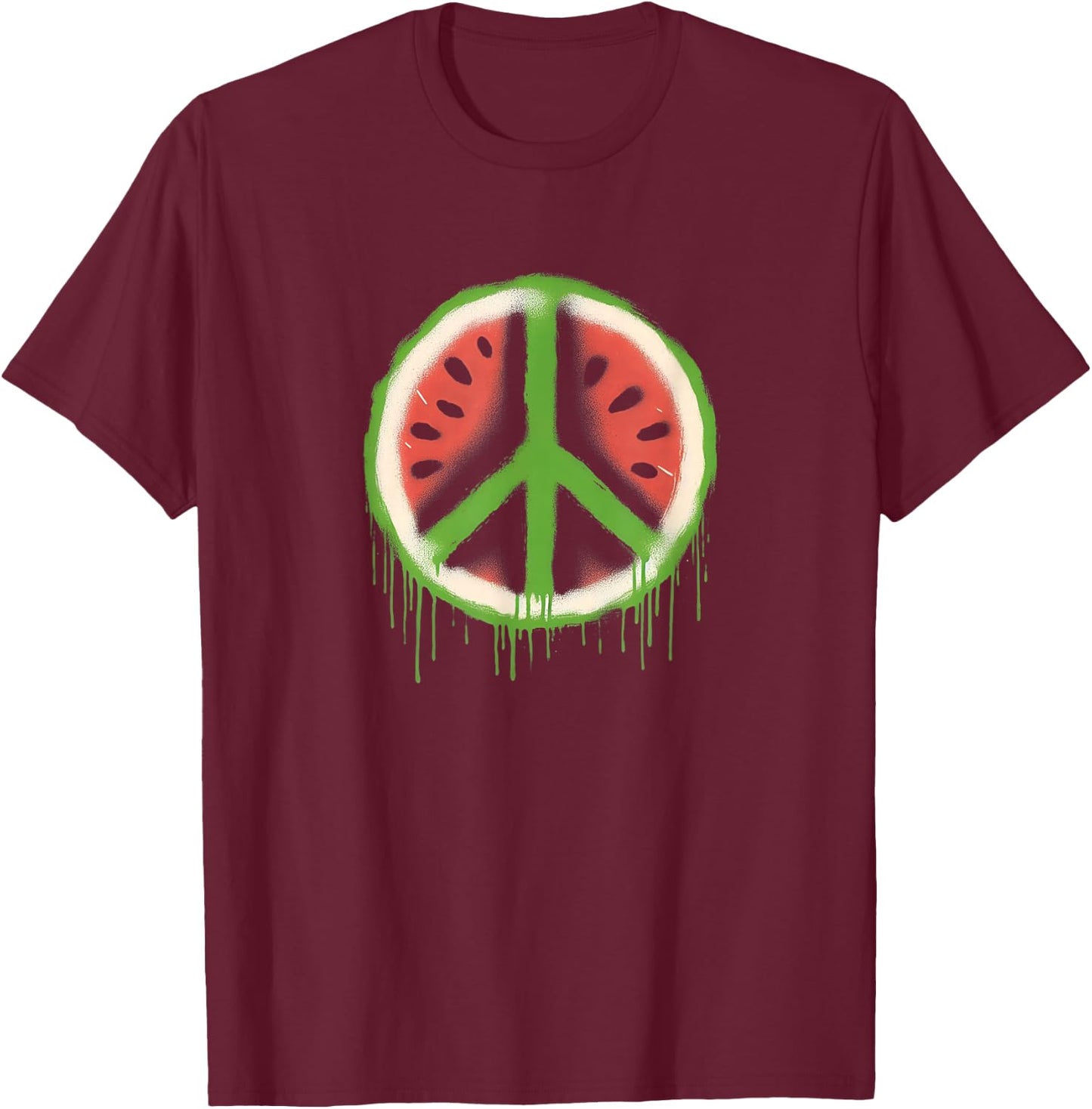 Palästina Wassermelone Palästina Frieden Wassermelone Palästina T-Shirt - T-Shirt | Maroon