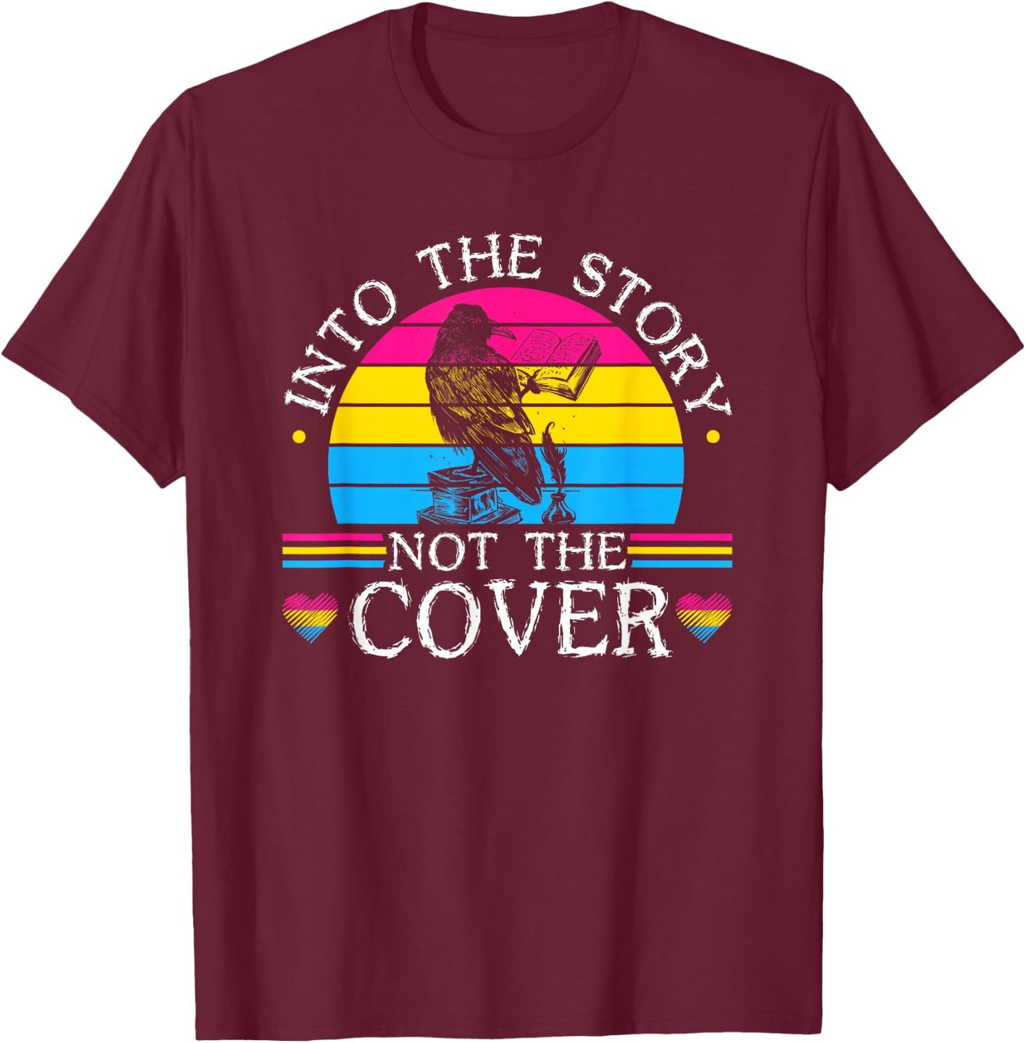 Pansexual Pride Genderqueer Book Pun Pansexuality Pan Pride T-Shirt - T-Shirt | Maroon