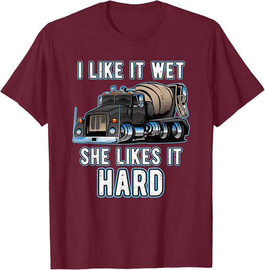 Funny Cement Truck Driver Concrete Mixer Construction Worker T-Shirt - T-Shirt | Maroon