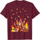 Hello Autumn Maple Chicken Leaf Fall Cute Chicken Farm T-Shirt - T-Shirt | Maroon