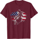 Patriotic Cowboy Rodeo Western Texas Cowboy T-Shirt - T-Shirt | Maroon