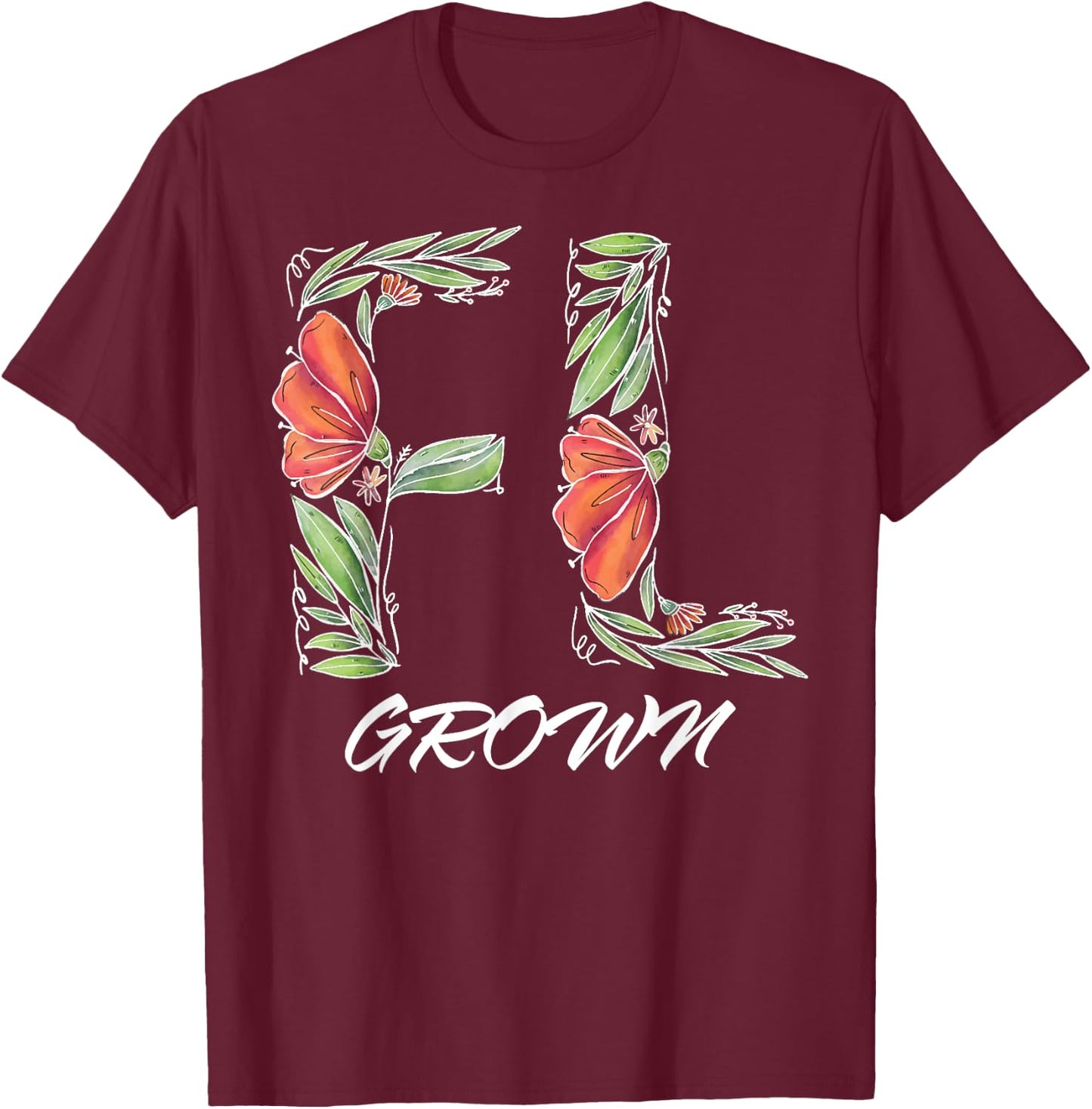 Florida Flo Grown Shirt Miami Orlando Tampa Destin Flag T-Shirt - T-Shirt | Maroon