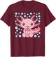 Axolotl Bubble Tea Boba Cute Kawaii Women Girls Kids T-Shirt - T-Shirt | Maroon