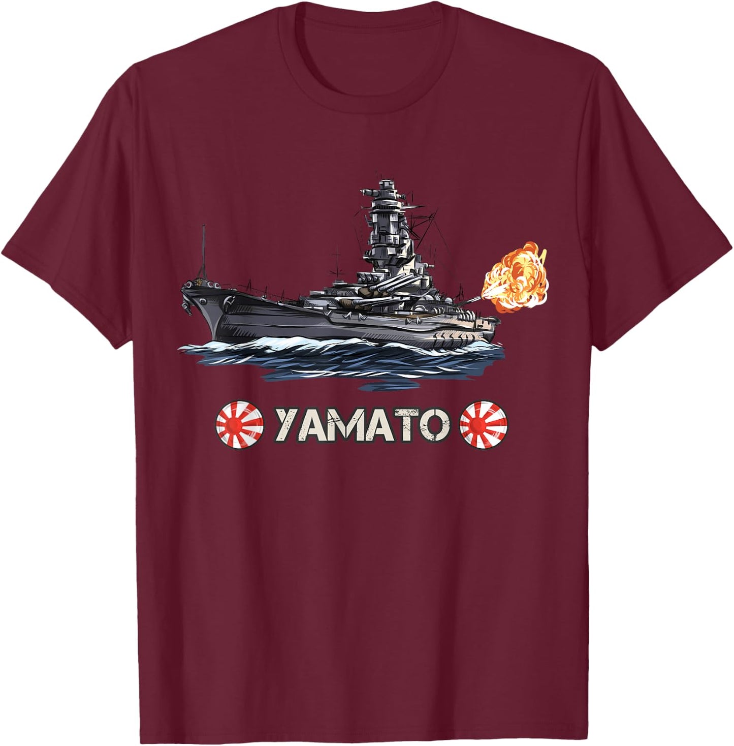 Japanisches Schlachtschiff Yamato aus dem 2. T-Shirt - T-Shirt | Maroon