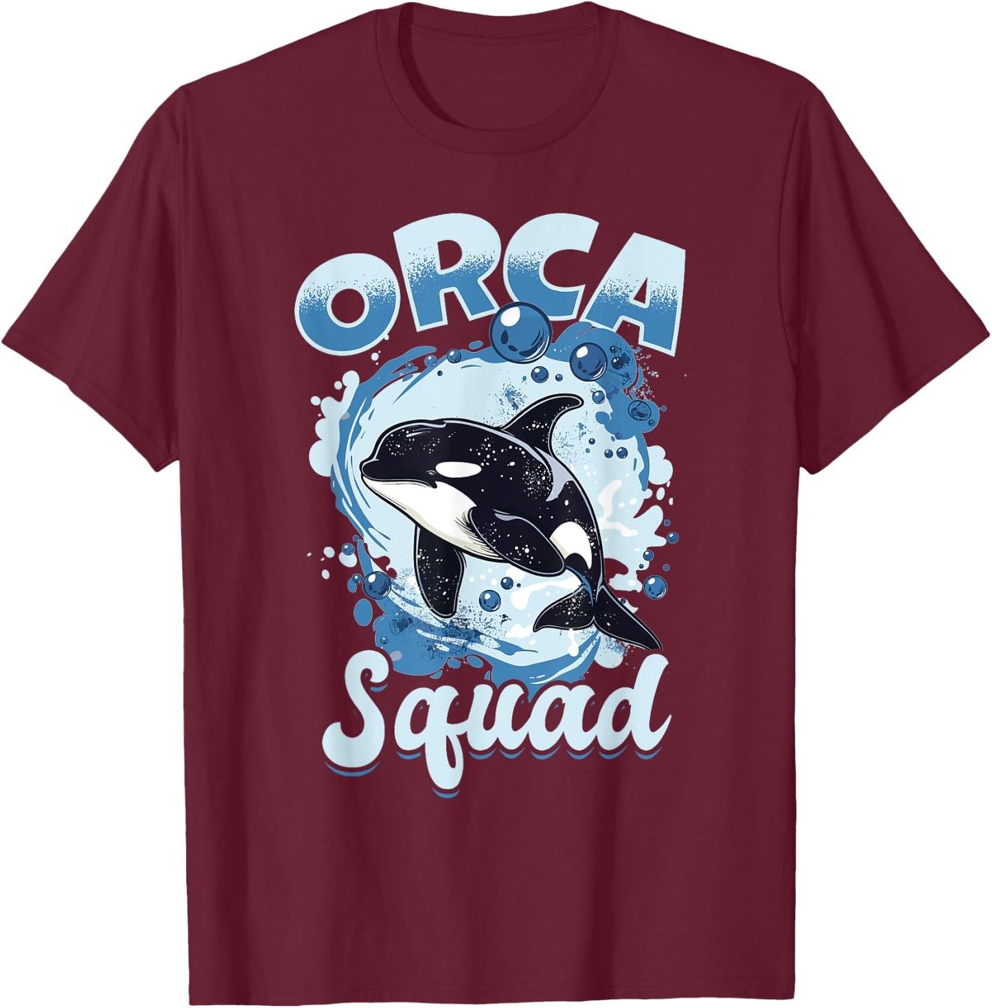 Funny Orca Animal Orca Squad T-Shirt - T-Shirt | Maroon