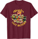 Blondes Not Bombs | Peace Retro Vintage Sexy Pin Up Girl T-Shirt - T-Shirt | Maroon