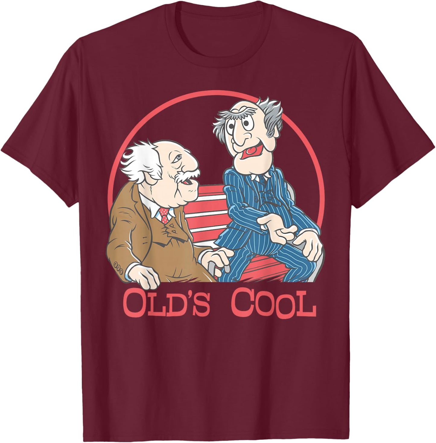 Disney The Muppets Statler and Waldorf Old's Cool T-Shirt - T-Shirt | Maroon