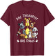 My Therapist Has Paws I Dog Pack Cartoon For Dog Lover T-Shirt - T-Shirt | Maroon