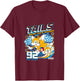 Sonic The Hedgehog Miles 'Tails' Prower 92 Racing Poster T-Shirt - T-Shirt | Maroon