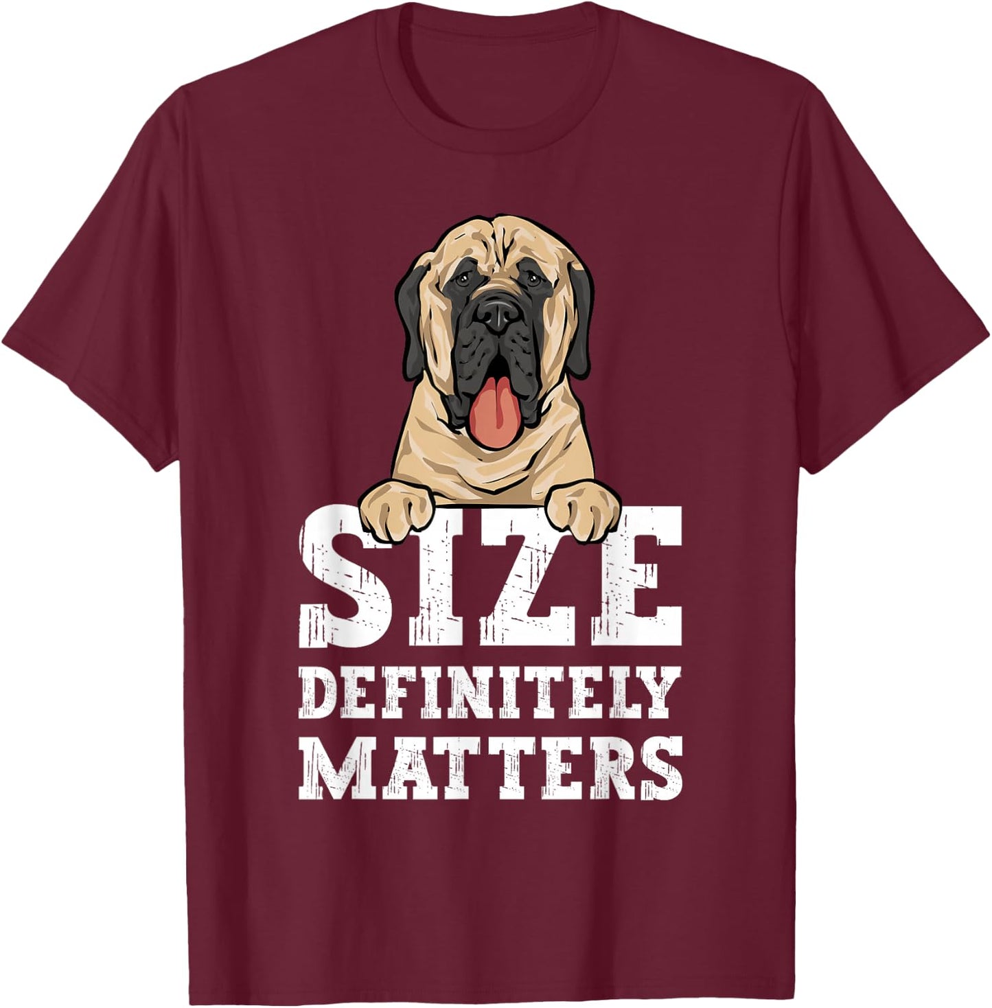 Mastiff Old English Mastiff Dog T-Shirt - T-Shirt | Maroon