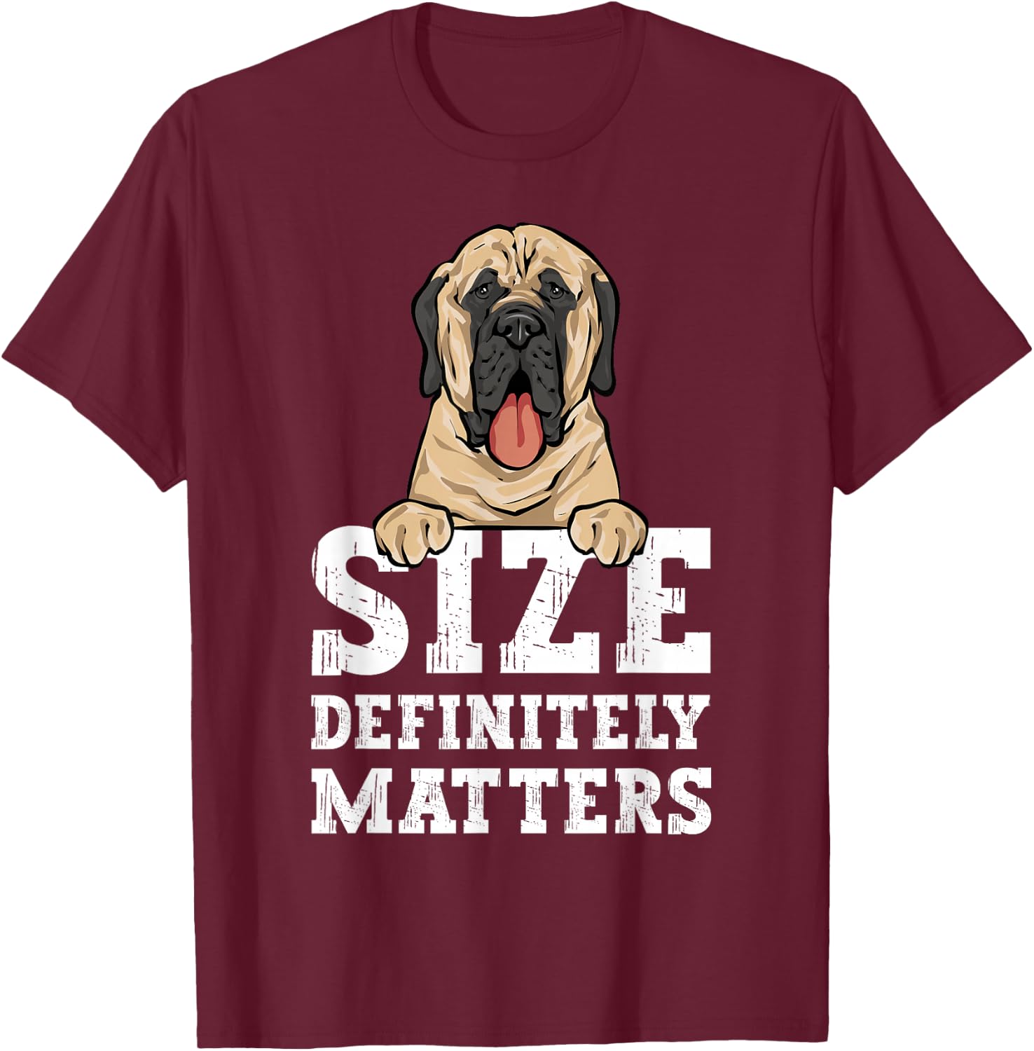 Mastiff Old English Mastiff Dog T-Shirt - T-Shirt | Maroon