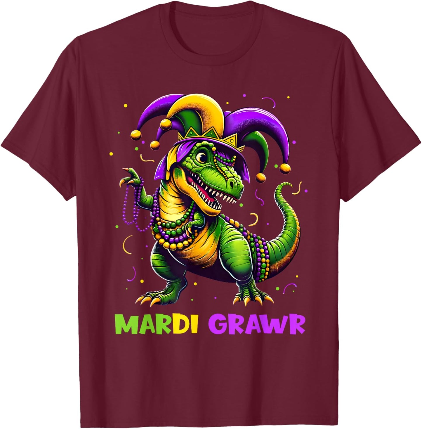 Toddler Kids Mardi Gras Boys T-Shirt - T-Shirt | Maroon