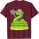 Snake Farmer Rake Farm T-Shirt - T-Shirt | Maroon