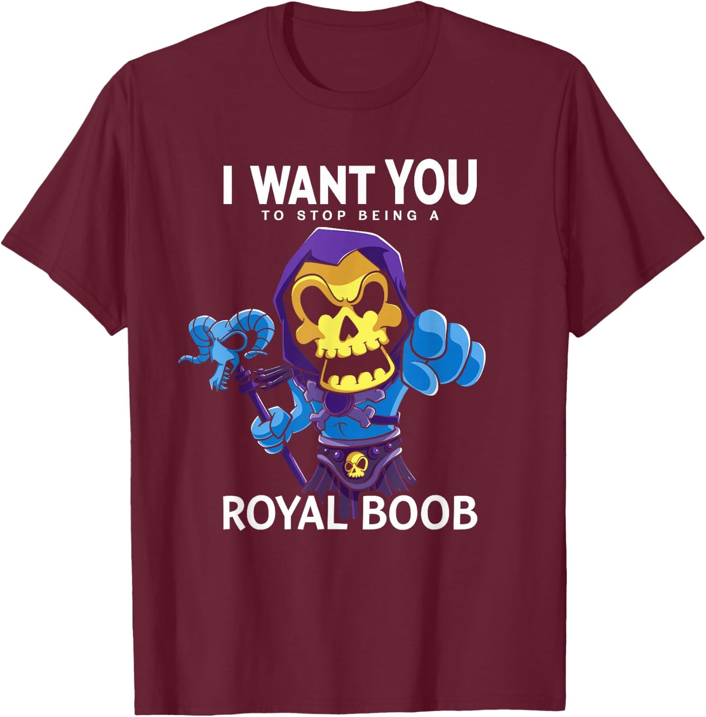 Retro 80's Cartoon Wants You T-Shirt - T-Shirt | Maroon