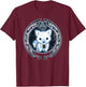 Viking Fenrir Fenris Wolf Pup Valknut Symbol T-Shirt - T-Shirt | Maroon